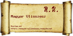Magyar Ulisszesz névjegykártya