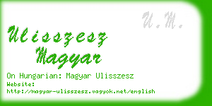 ulisszesz magyar business card